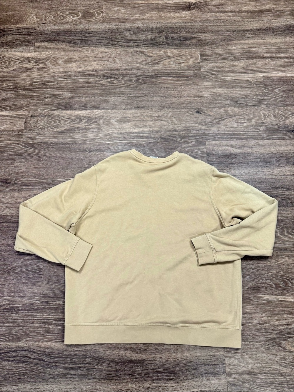 Nike Men's XXL Tan Beige 100% Cotton Crewneck Sweatshirt Embroidered Swoosh - Picture 2 of 7